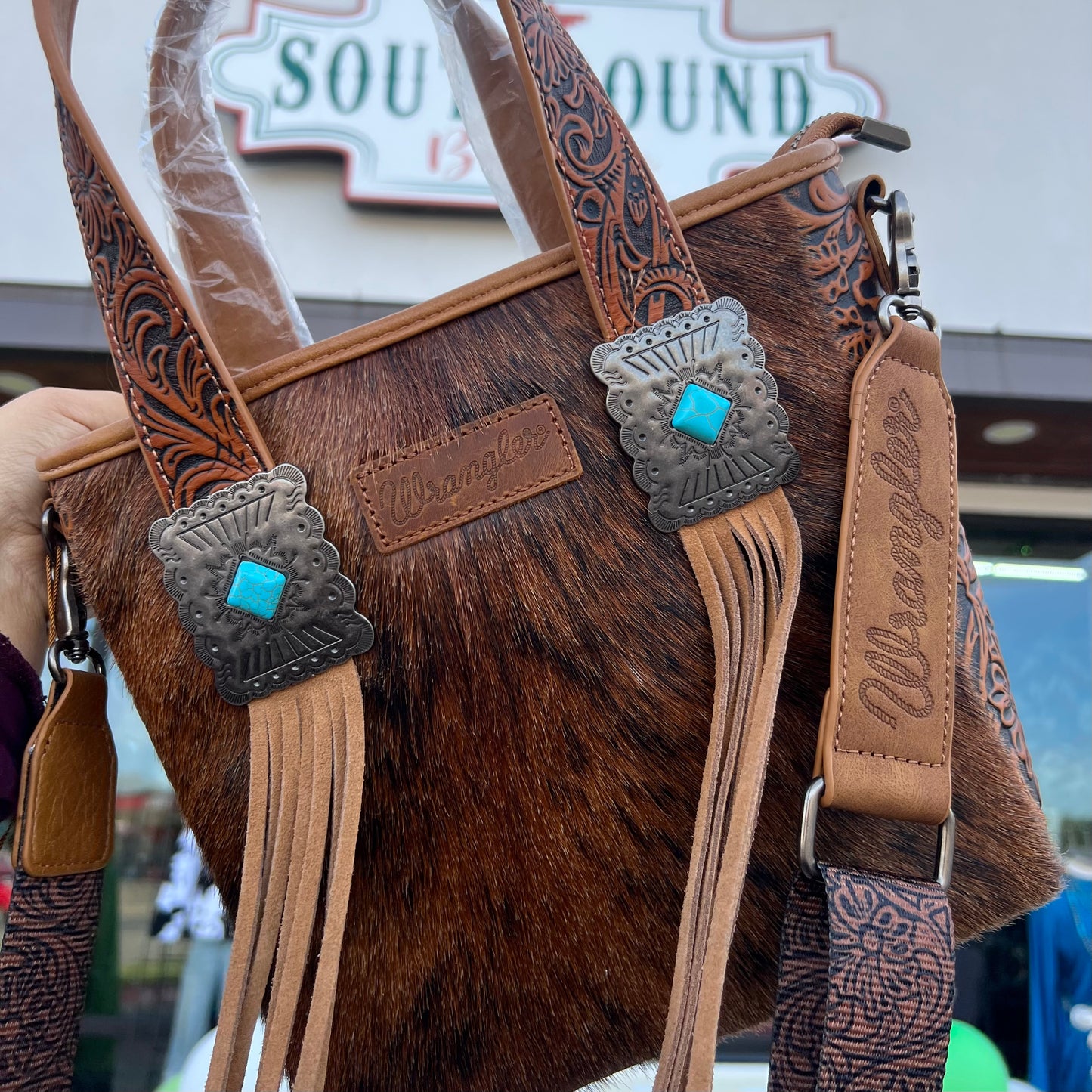Wrangler Cowhide Tote Small