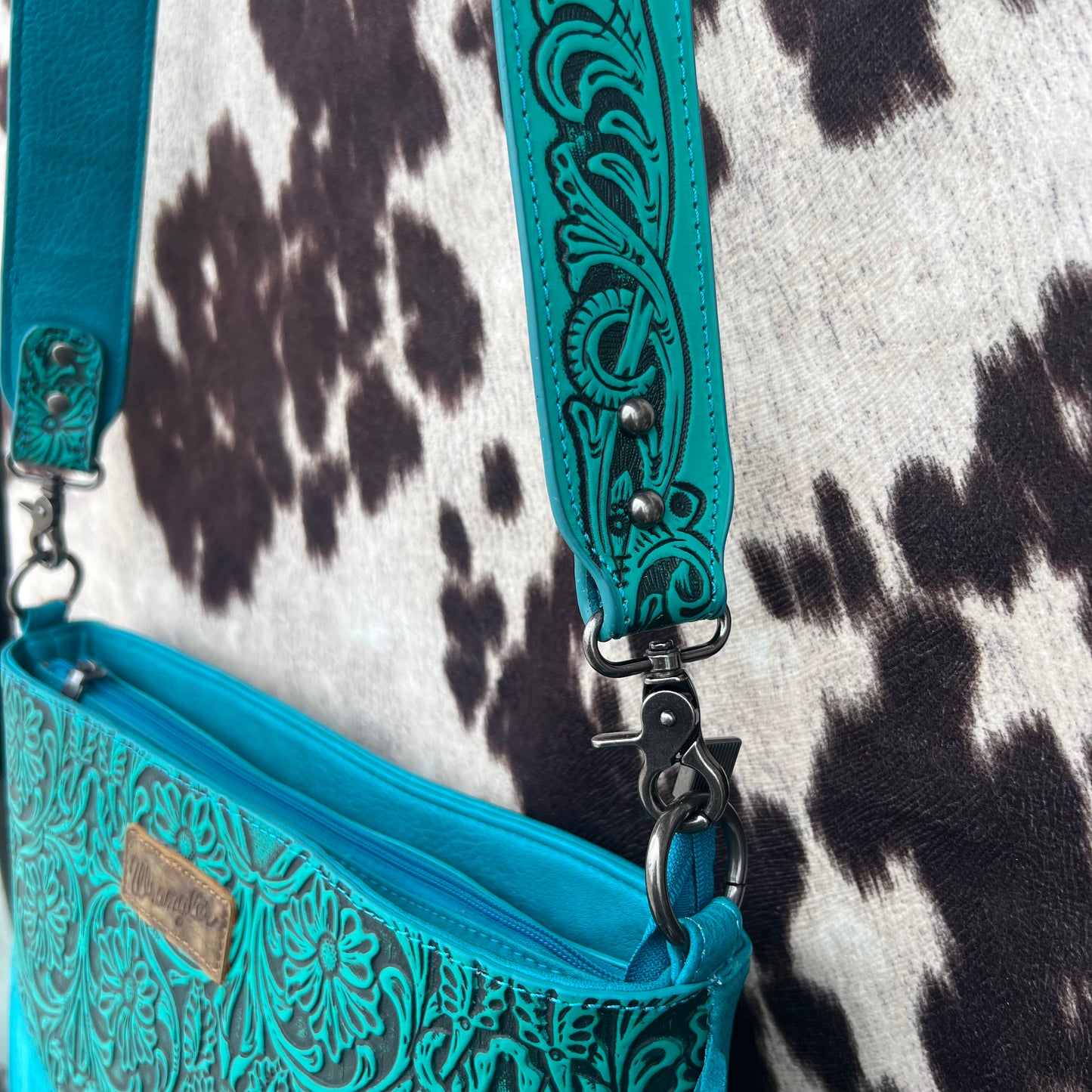 Wrangler Tooled Leather Cross Body LARGE