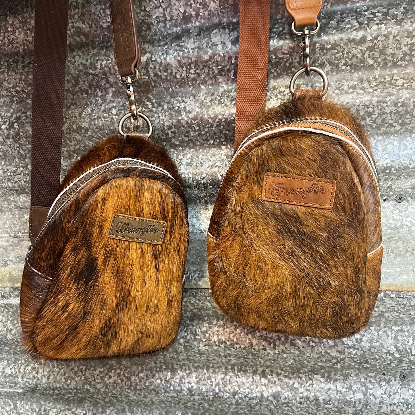 Wrangler Cowhide Sling Crossbody