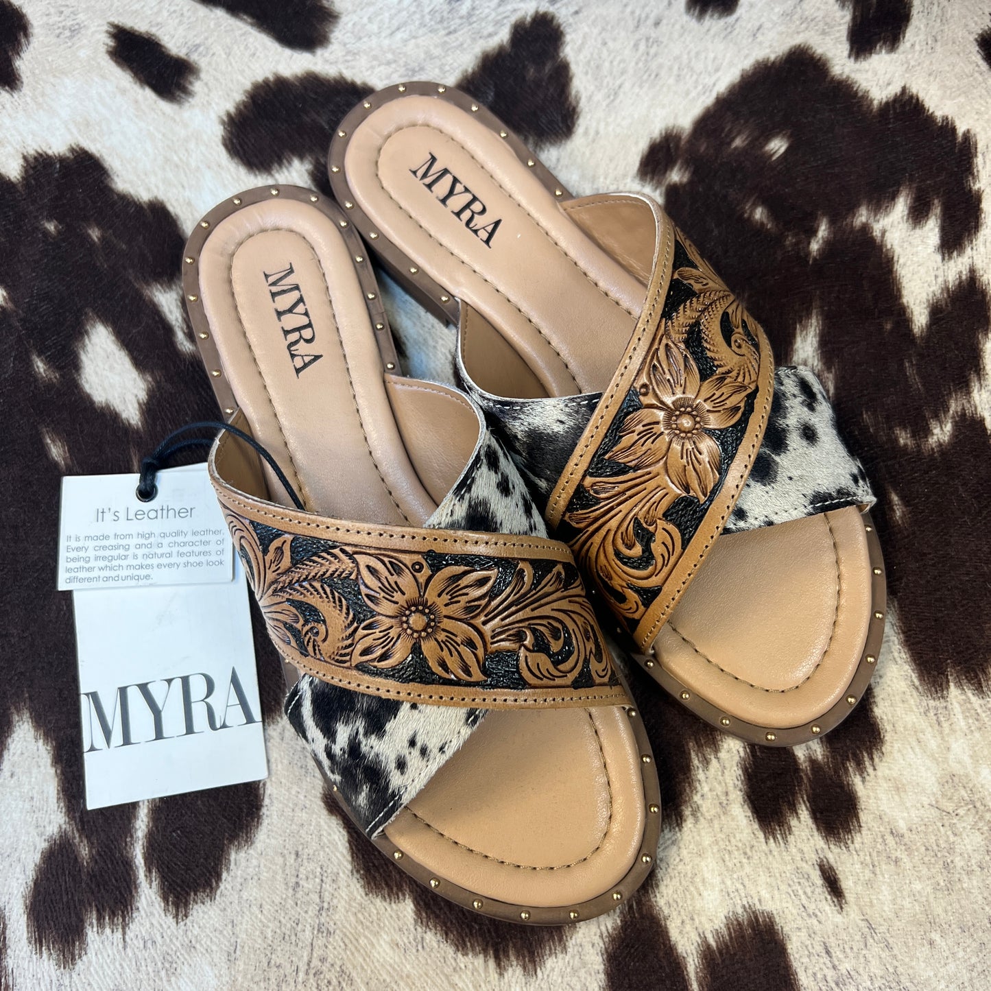 Joanne’s Leather and Cowhide Sandals
