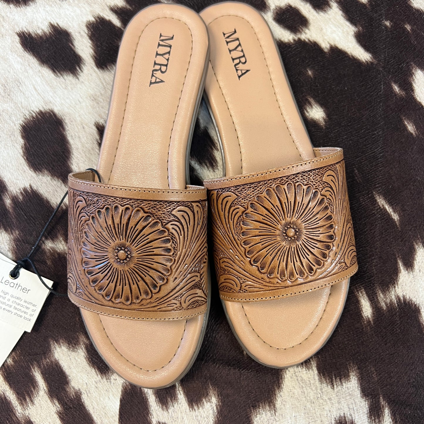 Charlotte’s Tooled Leather Sandals