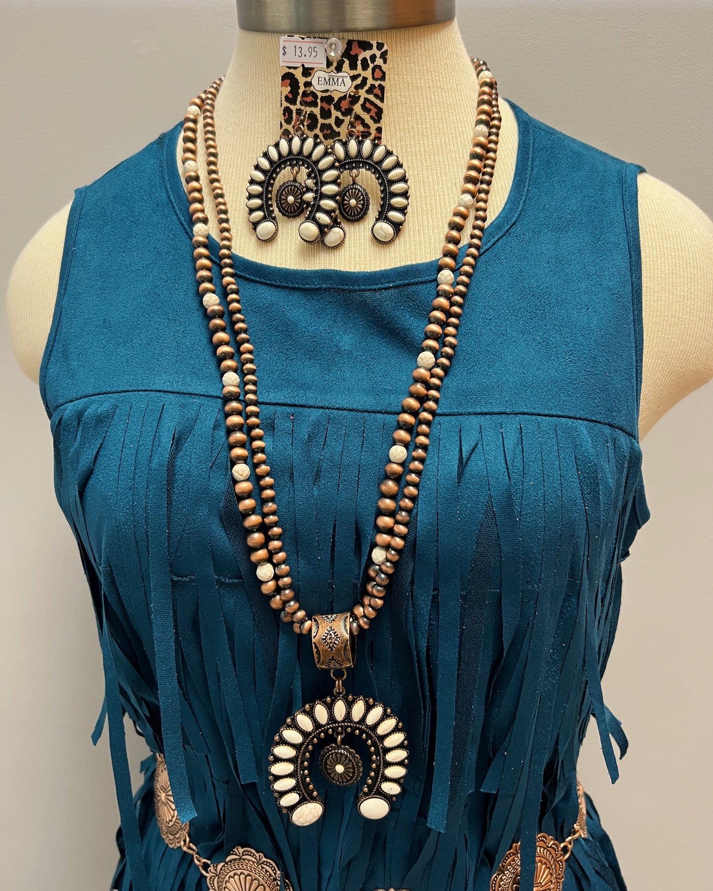Lacy Navajo Pearl Necklace