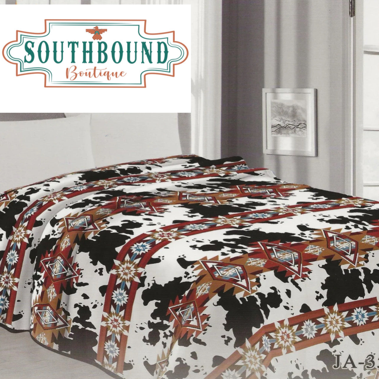 Annie’s Cowprint King Size Blanket