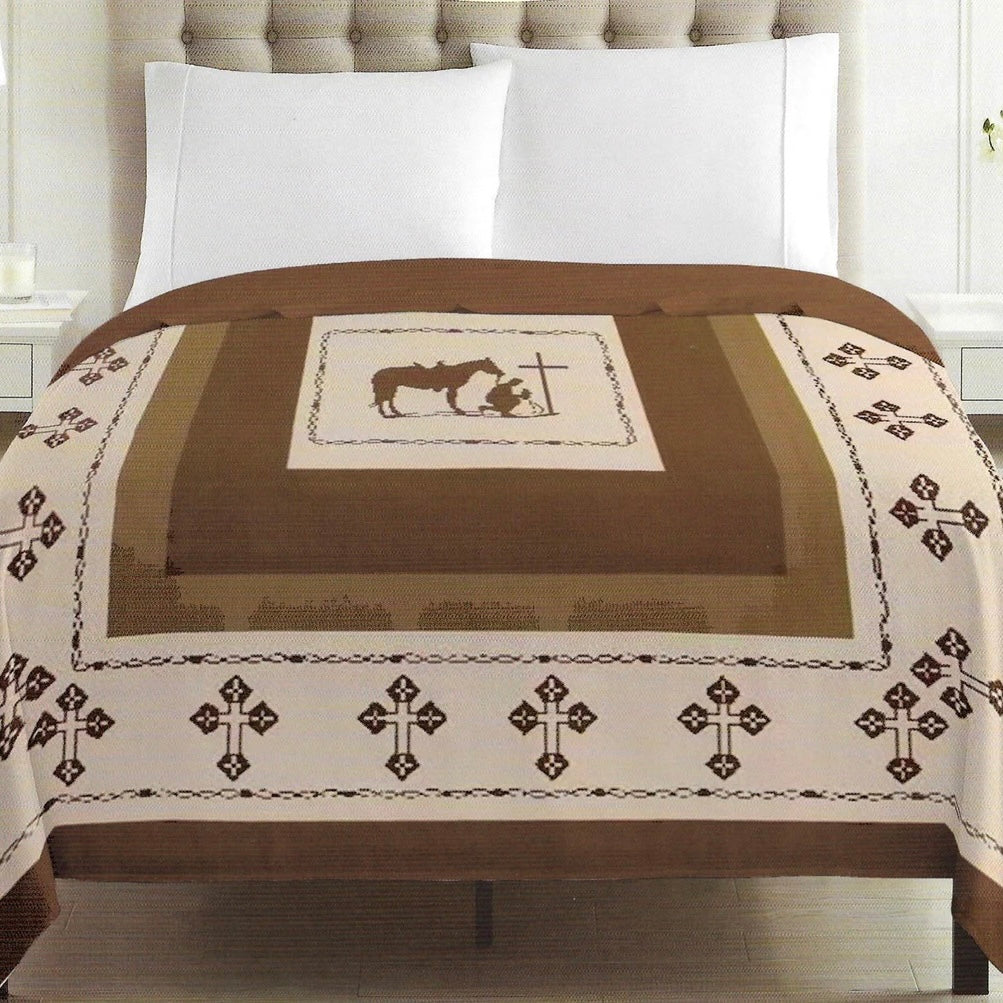 Praying Cowboy King Size Blanket