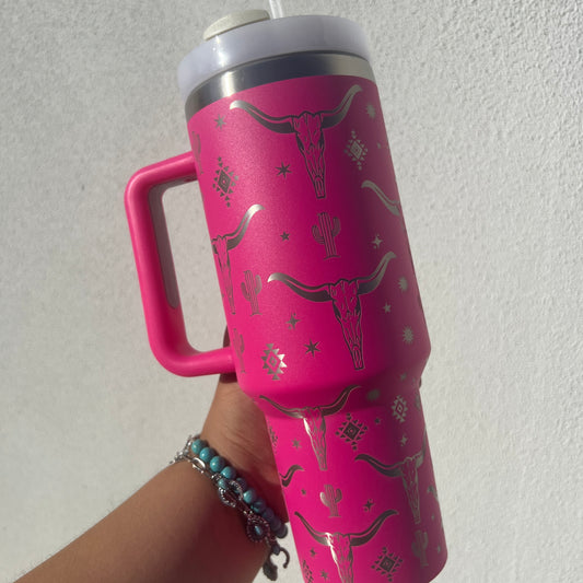 Western 40oz Tumblr Hot Pink