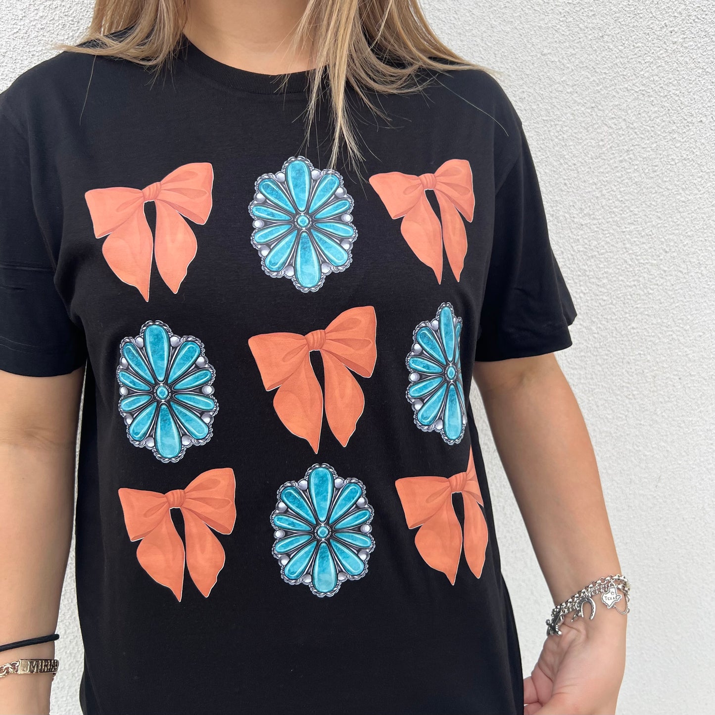 Coquette Turquoise stone Graphic tee