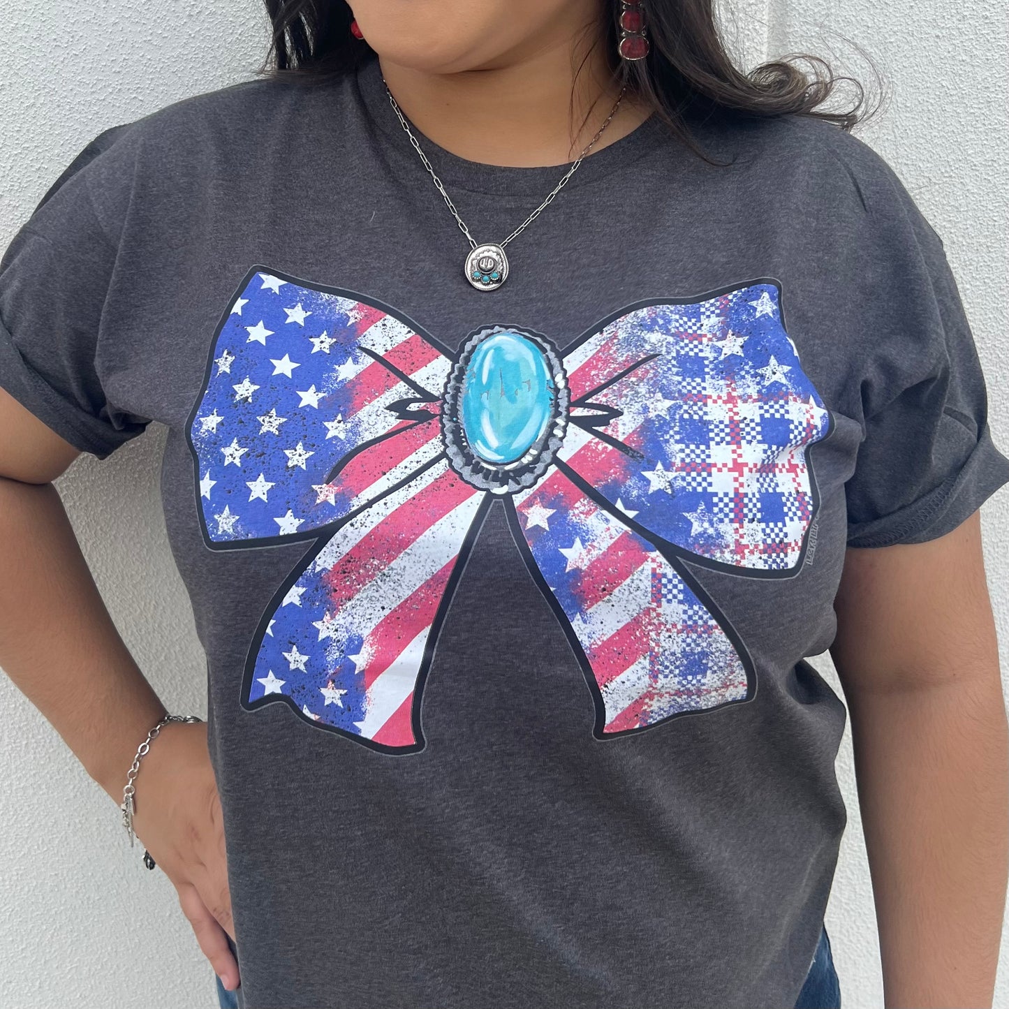 Fourth of July Bow Graphic tee