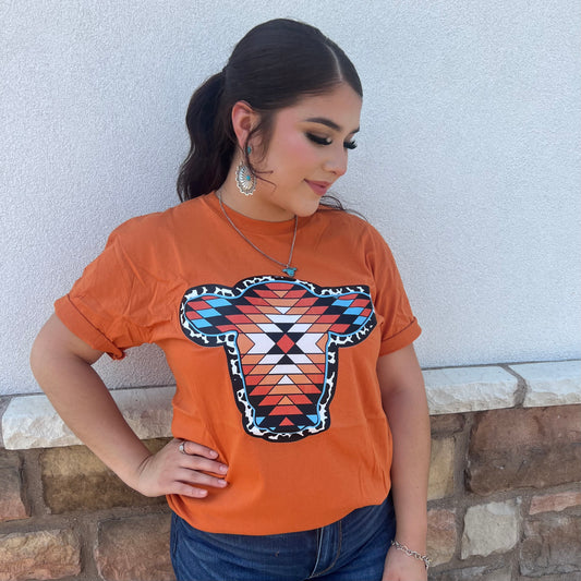 Aztec Cow Graphic tee