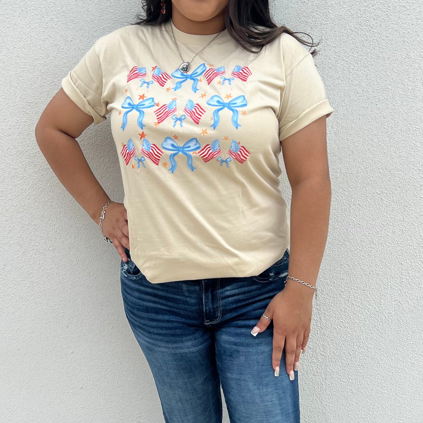 Fourth of July Coquette Graphic tee