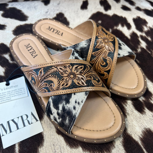 Joanne’s Leather and Cowhide Sandals