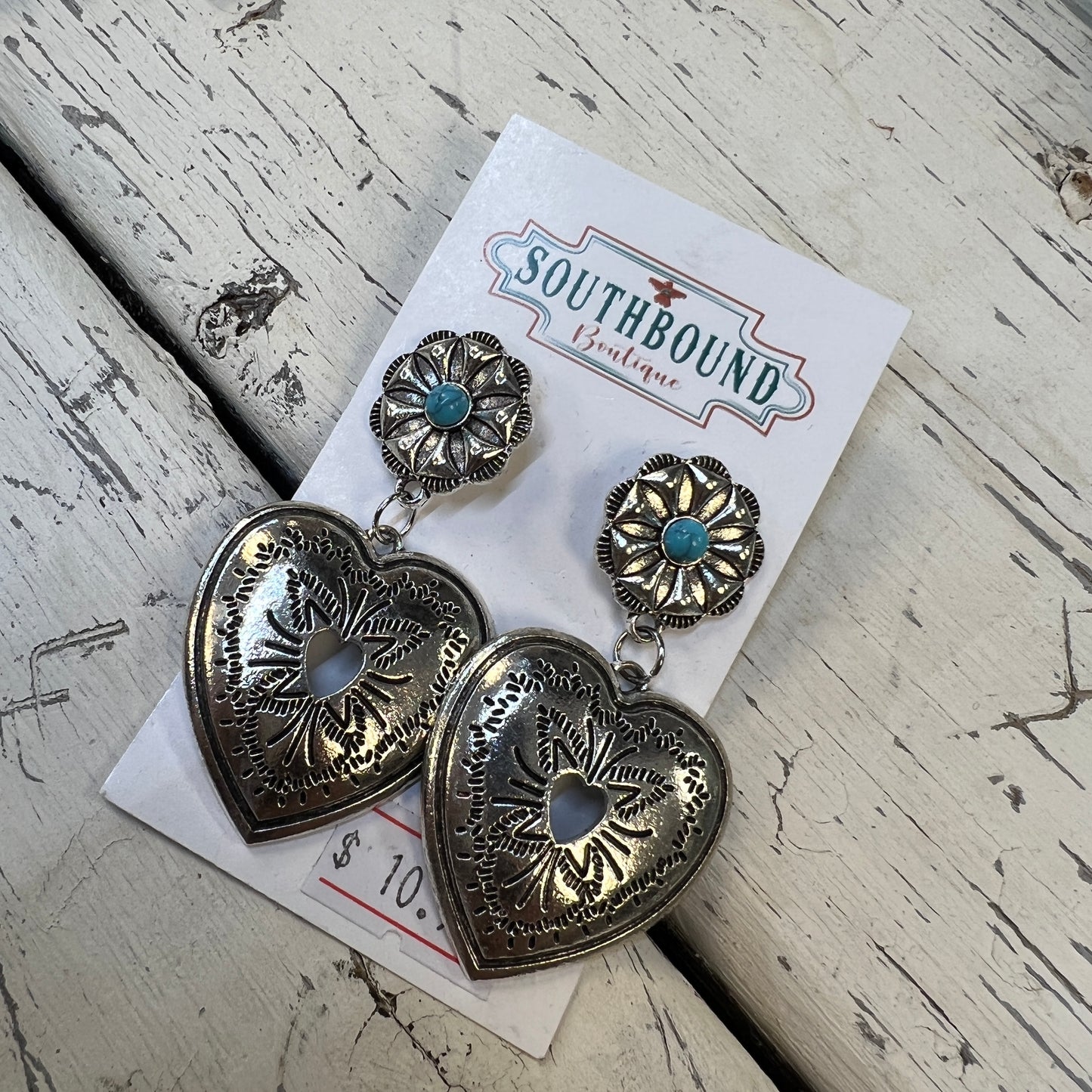 Heart Shaped Western Earrings