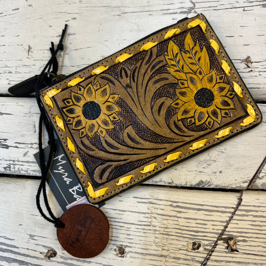 Sunflower Leather Wallet/Coin Purse