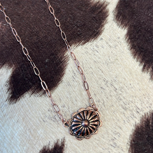 Brandy’s Bronze Concho Necklace