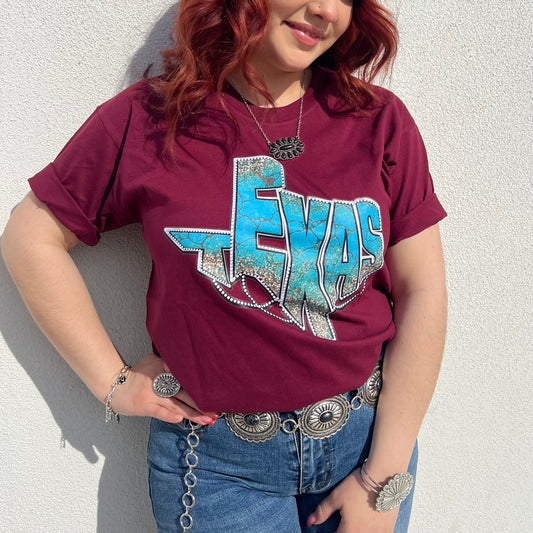 Turquoise Texas Graphic Tee