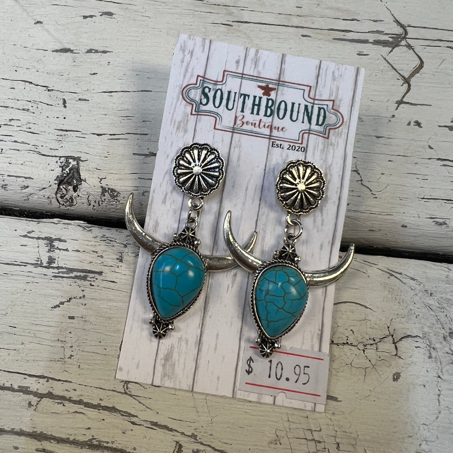 Bullhead Turquoise Earrings