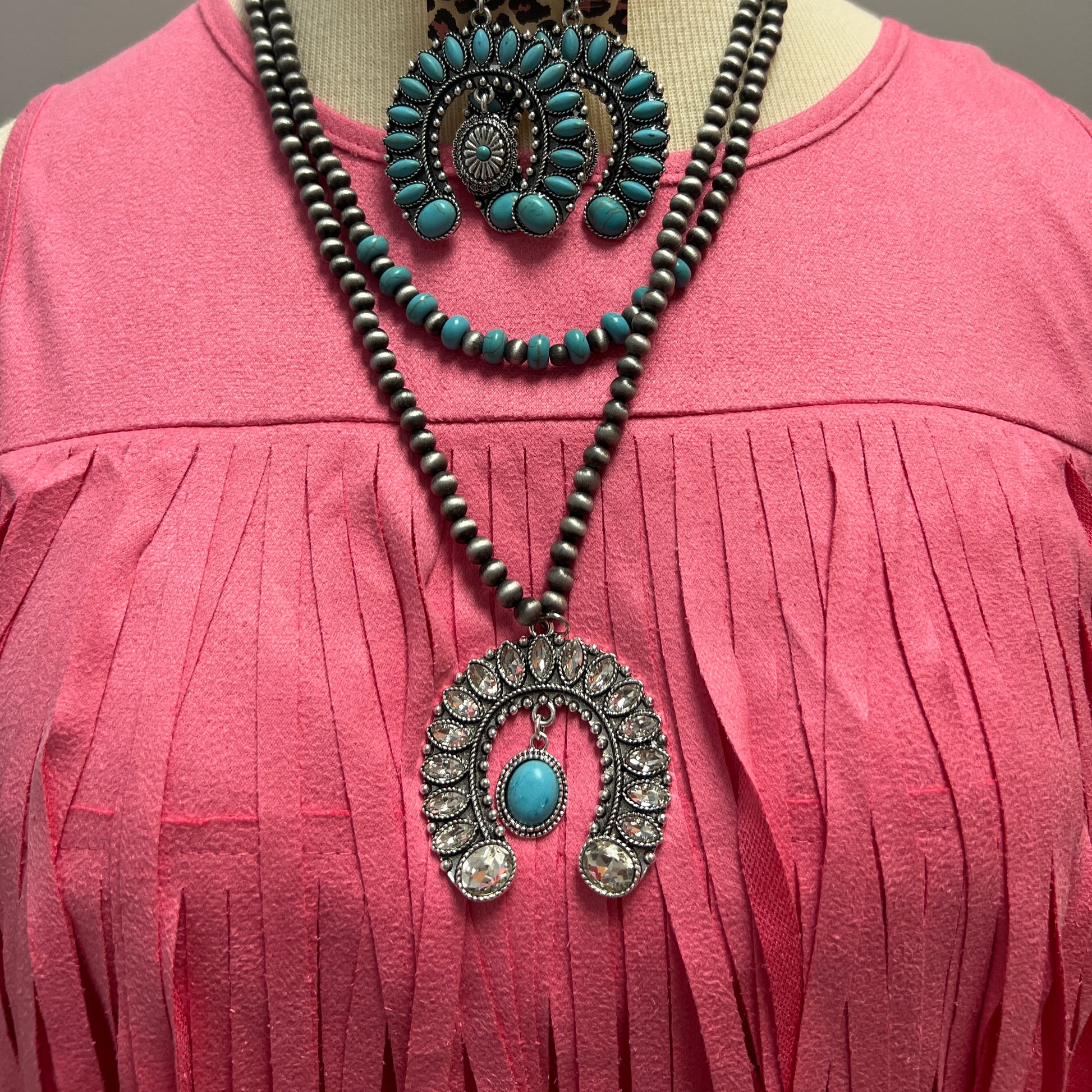 pink dress turquoise accessories Today's Everyday Fashion: Neiman Marcus Event J's Everyday Fashion