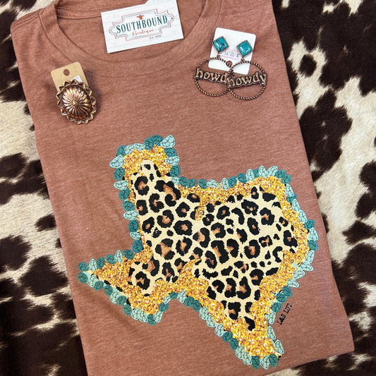 Leopard Texas Graphic Tee