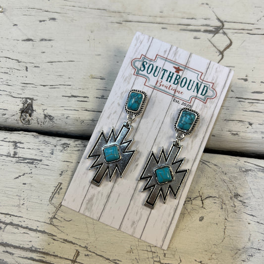 Punchy Turquoise Earrings