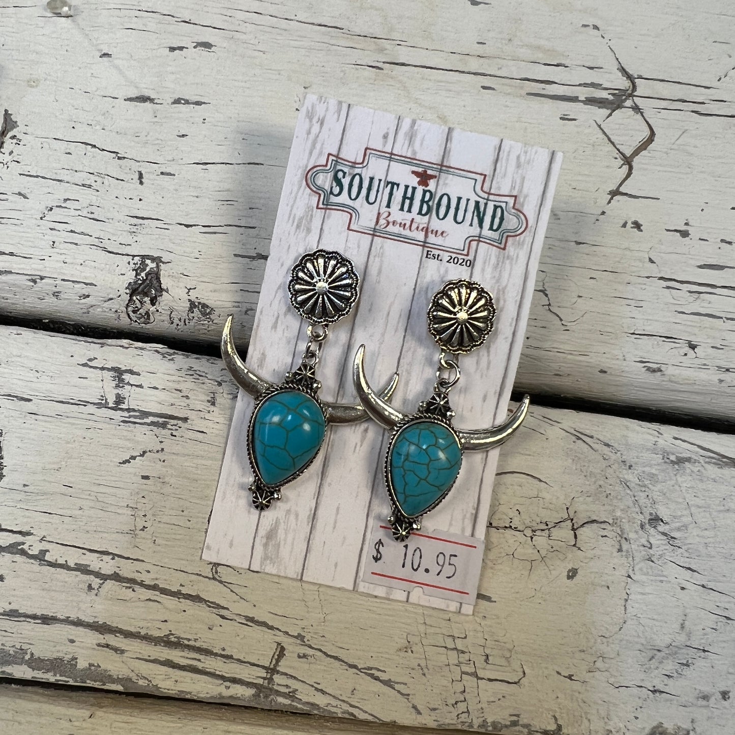 Bullhead Turquoise Earrings